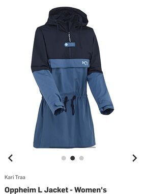 Kari Traa Two-Tone Navy and Steel Blue Pullover Anorak